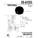 xs-a1325 service manual