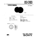 Sony XS-E103 Service Manual