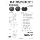 Sony XS-E1311 Service Manual