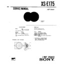 Sony XS-E175 Service Manual