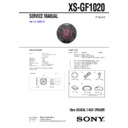 xs-gf1020 service manual