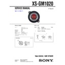 xs-gm1020 service manual