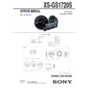Sony XS-GS1720S Service Manual