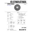 Sony XS-GT6025 Service Manual