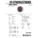 Sony XS-GT6026X Service Manual
