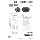 Sony XS-GT603 Service Manual
