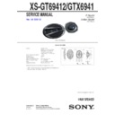 Sony XS-GT69412 Service Manual