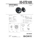 Sony XS-GTE1620 Service Manual