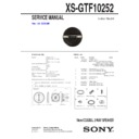 Sony XS-GTF10252 Service Manual