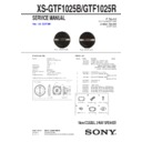 Sony XS-GTF1025B Service Manual