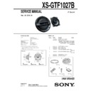 Sony XS-GTF1027B Service Manual