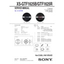Sony XS-GTF1625B Service Manual