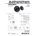 Sony XS-GTF1627 Service Manual