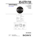 Sony XS-GTR1720 Service Manual