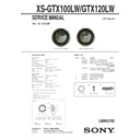 Sony XS-GTX100LW Service Manual