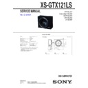 Sony XS-GTX121LS Service Manual