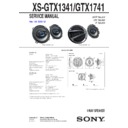 Sony XS-GTX1341 Service Manual
