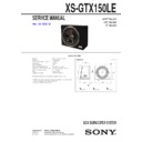Sony XS-GTX150LE Service Manual
