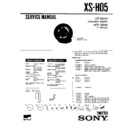 Sony XS-H05 (serv.man3) Service Manual