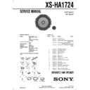Sony XS-HA1724 Service Manual