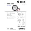 Sony XS-HA1726 Service Manual