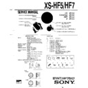Sony XS-HF5 Service Manual