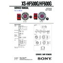 Sony XS-HF500G Service Manual
