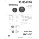 Sony XS-HS4 Service Manual