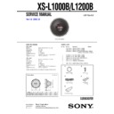 Sony XS-L1000B Service Manual
