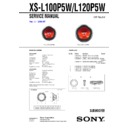 Sony XS-L100P5W Service Manual