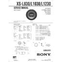 Sony XS-L1030 Service Manual