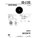 Sony XS-L12G Service Manual