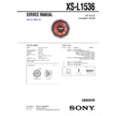 Sony XS-L1536 Service Manual