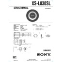 Sony XS-L830SL Service Manual