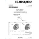 Sony XS-MP61 (serv.man2) Service Manual