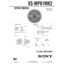 Sony XS-MP61MK2 Service Manual