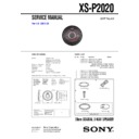 Sony XS-P2020 Service Manual