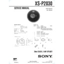 Sony XS-P2030 Service Manual