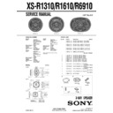 Sony XS-R1310 Service Manual