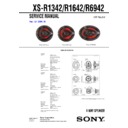 Sony XS-R1342 Service Manual