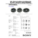 Sony XS-R1343 Service Manual
