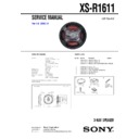 Sony XS-R1611 Service Manual