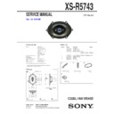 Sony XS-R5743 Service Manual