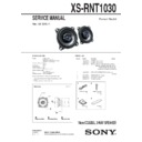 Sony XS-RNT1030 Service Manual