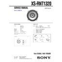 Sony XS-RNT1320 Service Manual