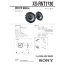 Sony XS-RNT1730 Service Manual