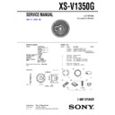 Sony XS-V1350G Service Manual