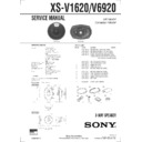 Sony XS-V1620 Service Manual
