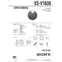 Sony XS-V1630 Service Manual