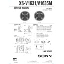 Sony XS-V1631 Service Manual